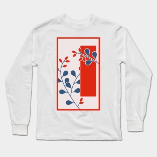 Bush Clover and Red Tanzaku Long Sleeve T-Shirt